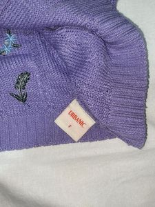 Embroidered Lavender Top