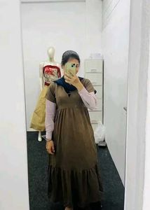 Flowy Tiered Brown Dress