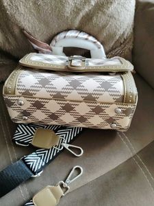 Stylish Handbag with Scarf Accent