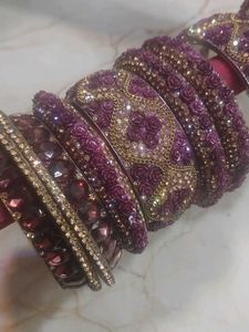Exquisite Embellished Bangle Set