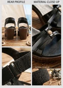 Stylish Black Patent Sandals