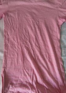 Pink And White Linning One Piece Dress