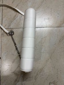 Chic White Chain Crossbody Bag
