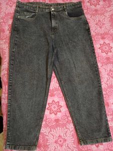 women's Washed Grey Denim Jeans