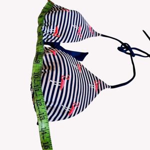Flamingo Striped Bikini Top