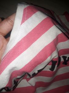 Pink Stripe 'Find Your Joy' Tee