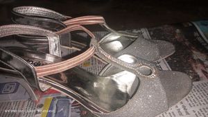 Sparkly Silver Heels