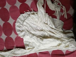 Chic White Ruffle Tie-Front Top