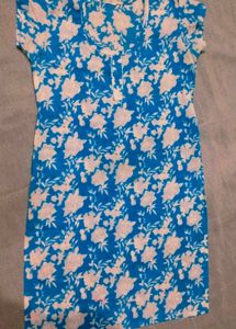 Blue Floral Print Kurta🌹🌹, bye 1 get one free✅