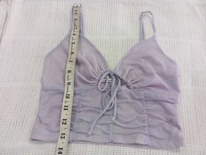 Lavender Ruched Halter Neck Top