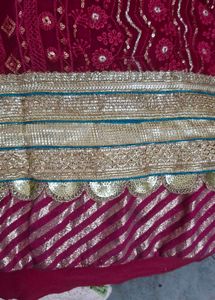 Elegant rani pink Embroidered Anarkali