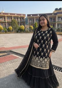 Elegant Black Kurta Set with Dupatta