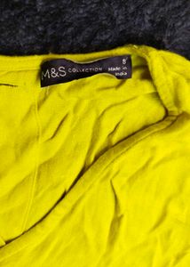 Bright Yellow V-Neck Top
