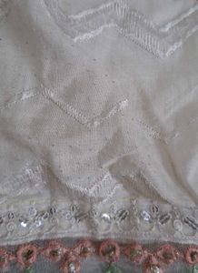 Embroidered White Kurta Set with Dupatta