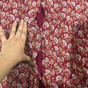 Bohemian Floral Print Midi Dress