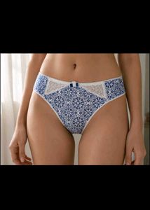 Blue & White Patterned Briefs