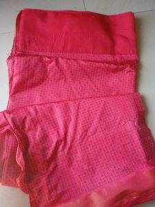 Red Checkered Saree