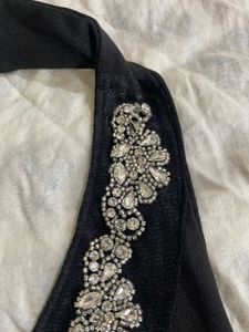 Black Halter Neck Dress with Embellishment