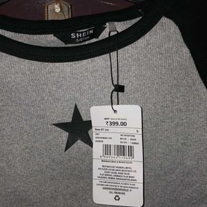 Grey crew neck top NEW WITH TAG