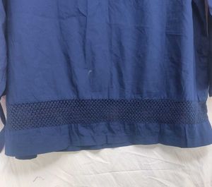 Blue Embroidered Kurta Top LR-66