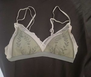 Sheer Leaf Print Bralette