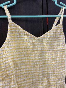 Cute Yellow Gingham Smocked Cami Top 💛