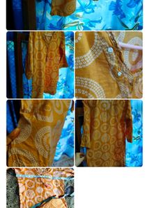 combo Kurta Set with White Floral Print