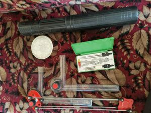 Natraj Drafter, chart holder, geometry set.