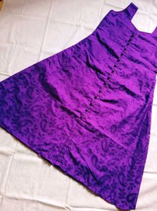 Elegant Purple Paisley Dress