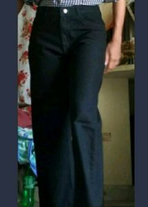 Straight Black High Waist Jeans For Women