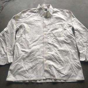 Classic White Long Sleeve Button-Up Shirt