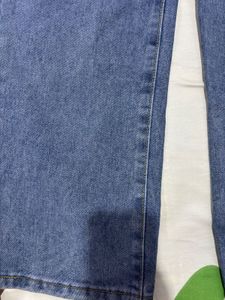 Blue Denim Wide Leg Jeans