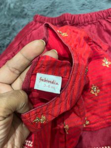 FabIndia Red Girls' Lehenga Choli