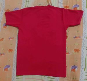 Vibrant Pink Textured T-Shirt