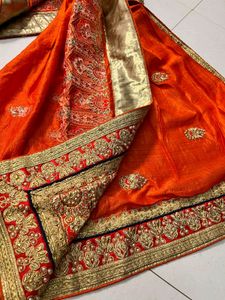 Very Beautiful Heavy Work Saree 🧡