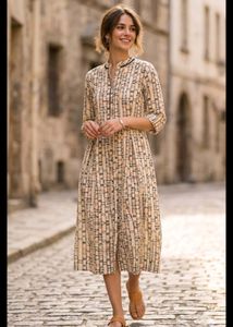 Stylish Printed Midi Dress