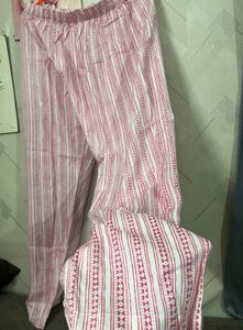 cotton Pink  Print Kurta Set fixed price unused
