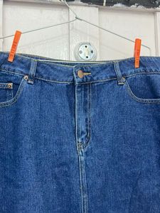 Denim mini skirt for plus size women