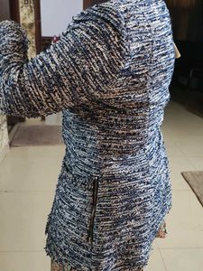 Elegant Elviros Blue Tweed Jacket