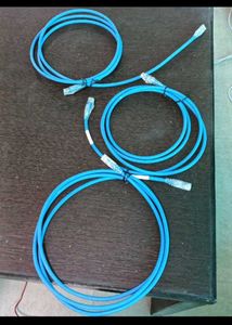 4 pics Blue Ethernet Cables