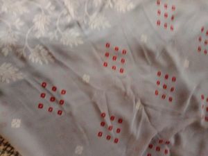 "Grey"Printed Saree With Blouse