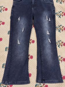 Flared Ripped Jeans