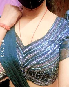 Sparkling Teal Lehenga with Blouse