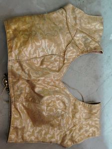 Elegant Gold Brocade Blouse