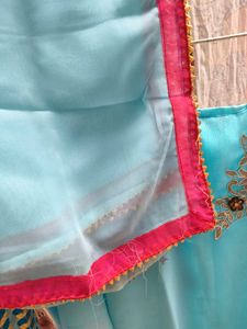 Beautiful Blue Kurta Set with Embroidery
