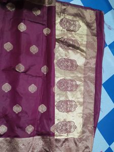 Elegant Purple silk saree