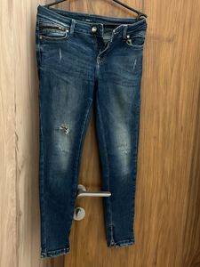 ONLY Women's Blue Distressed Jeans