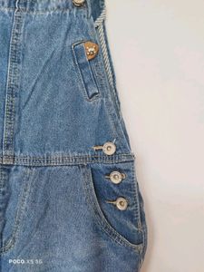 Distressed Denim Overalls