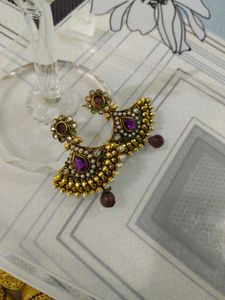 Exquisite Gold Tone Statement Earrings