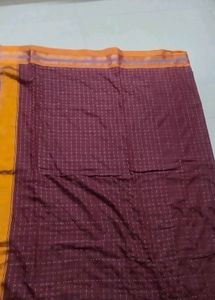 Maroon Saree with Golden Border